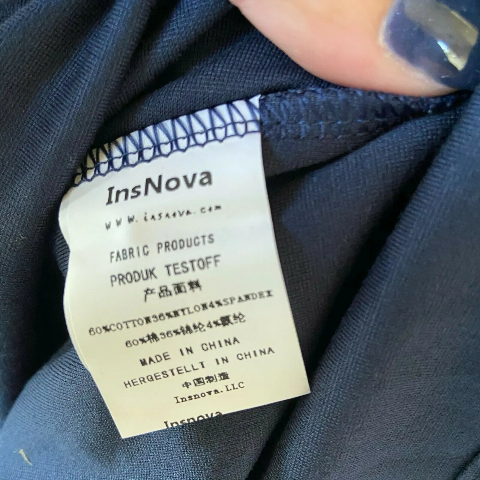 InsNova Womens‎ Dress M Cold Shoulder Navy Blue Cocktail Party Skater Solid NEW Size M - Image 8