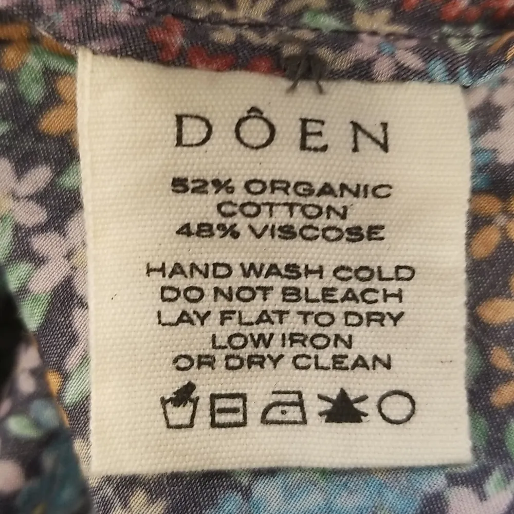 💕DOEN💕 Charleston Dress ~ Navy Lady Bird Floral Long Sleeve Cotton XS NWT - Image 16