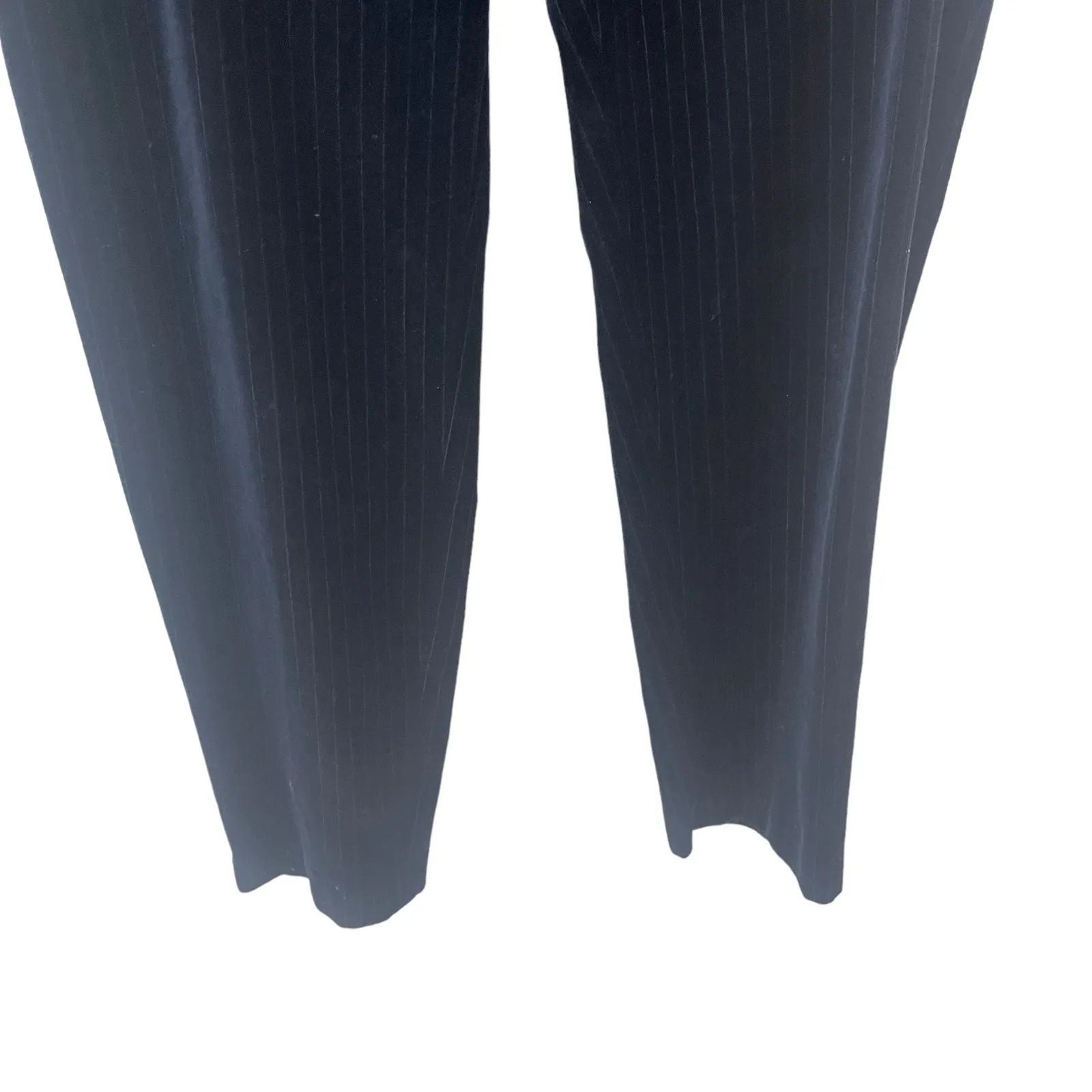 Ellen Tracy‎ Size 12 Witchy Blue Pin Striped Velvet Grunge Pants - Image 5