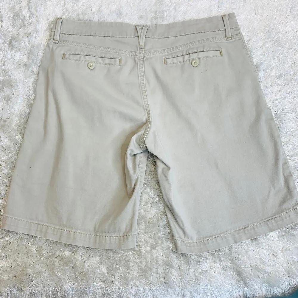 Levi's Beige Flat Front Chino Shorts Sz 8 - Image 3