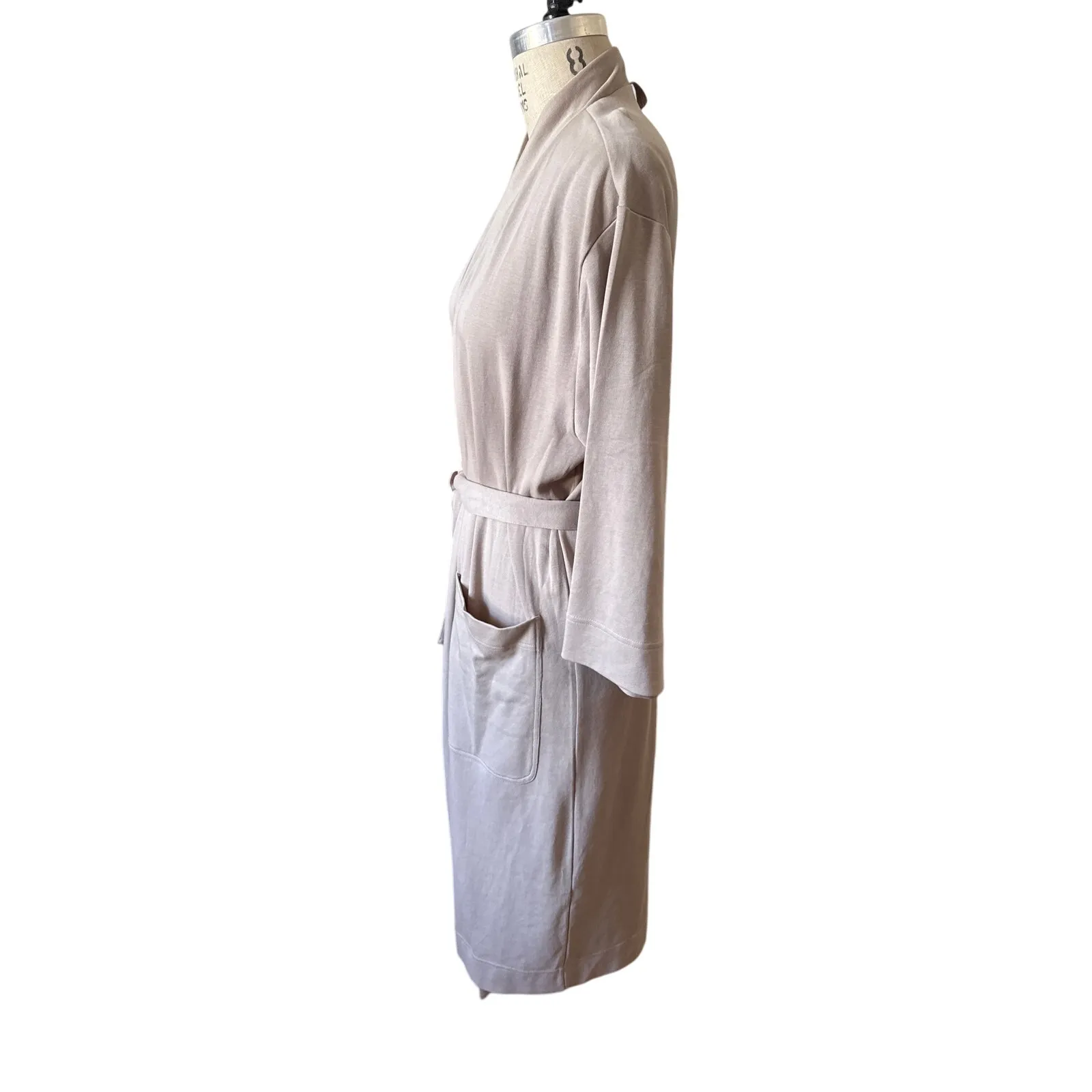 Subset Organic Cotton Unisex Essential Robe in Stone Size Medium Large - Image 2