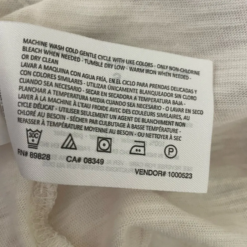 Vintage America Blues Women Top S Ivory 3/4 Sleeve Embroidered‎ Boho Festival - Image 12