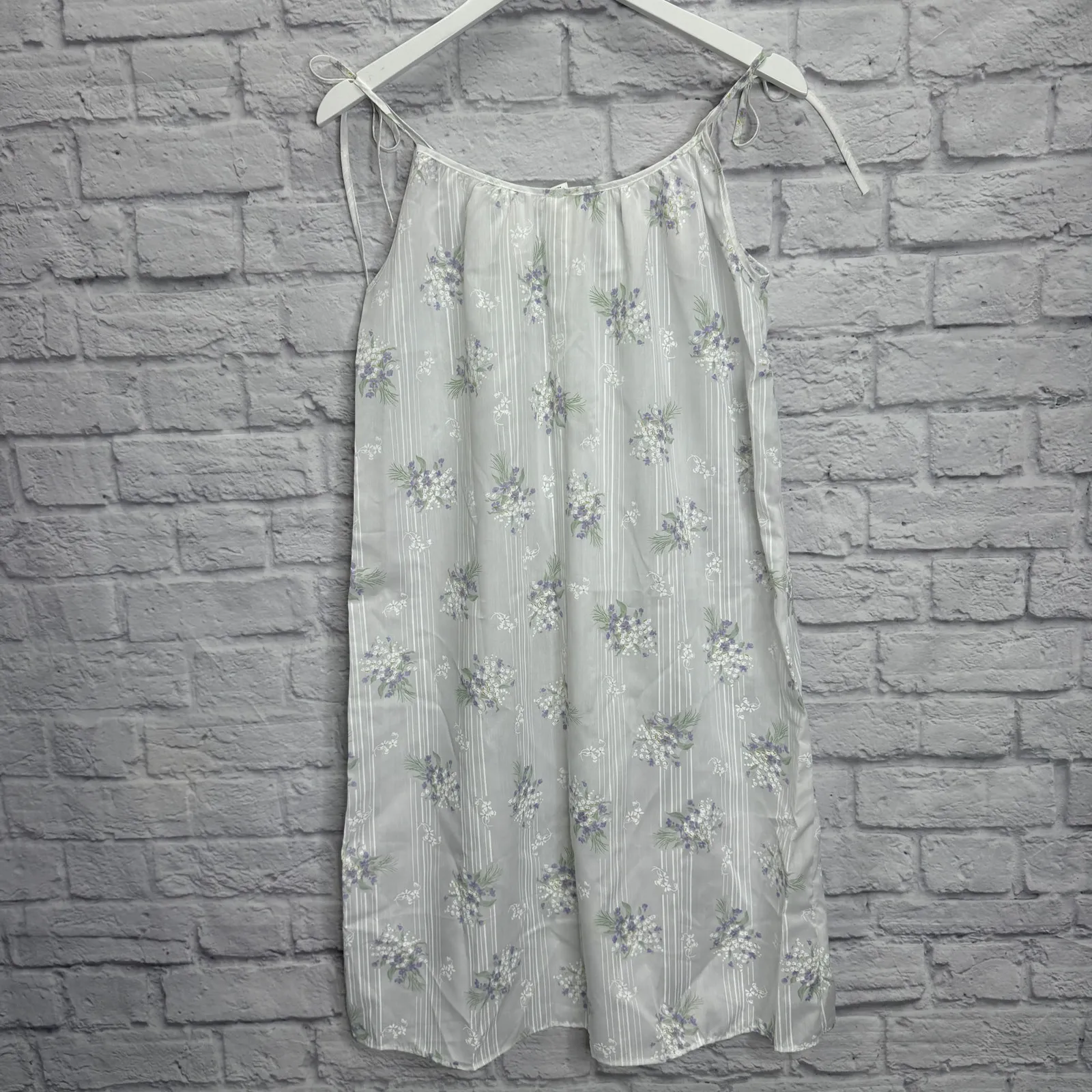 Vintage Ballet Peignoir Set Size M White Floral Cotton Blend Robe Gown Short New Size M - Image 12