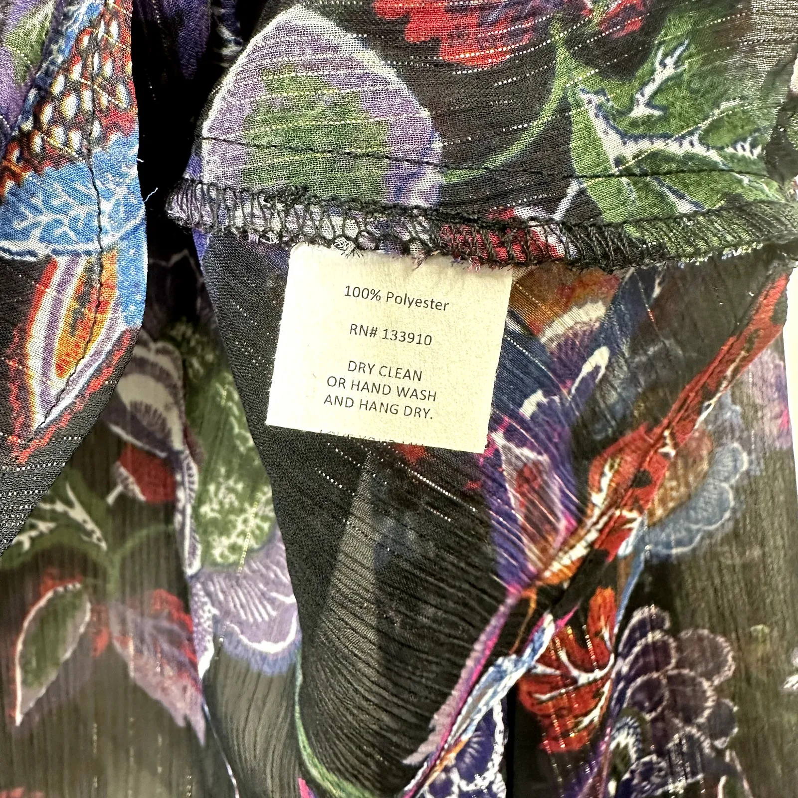 Show Me Your Mumu NWT Olsen City Nights Glimmer Floral V-neck Bell Sleeve Blouse - Image 10