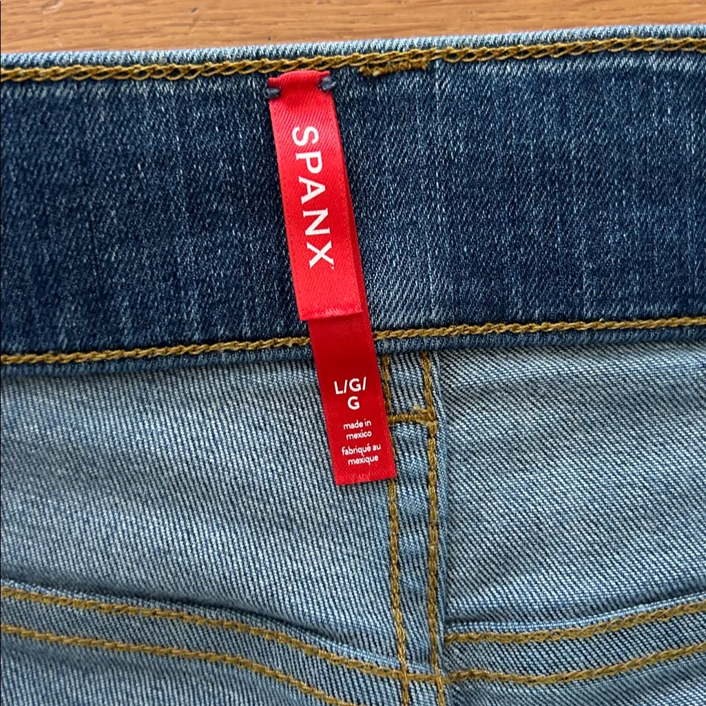 SPANX Seamed Front Wide Leg Pull On Jeans - Image 6