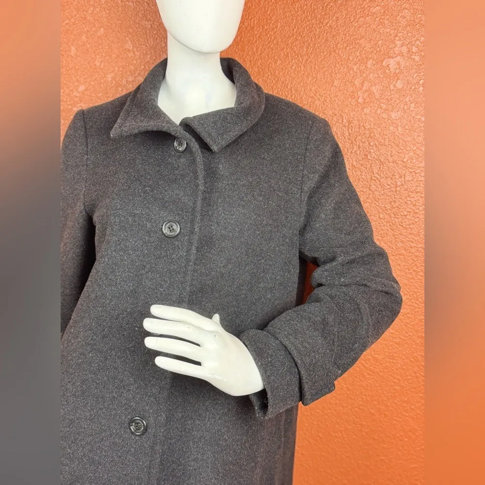 Lauren Ralph Lauren Vintage Jacket Black Button Up Wool Blend Coat Size Medium - Image 7