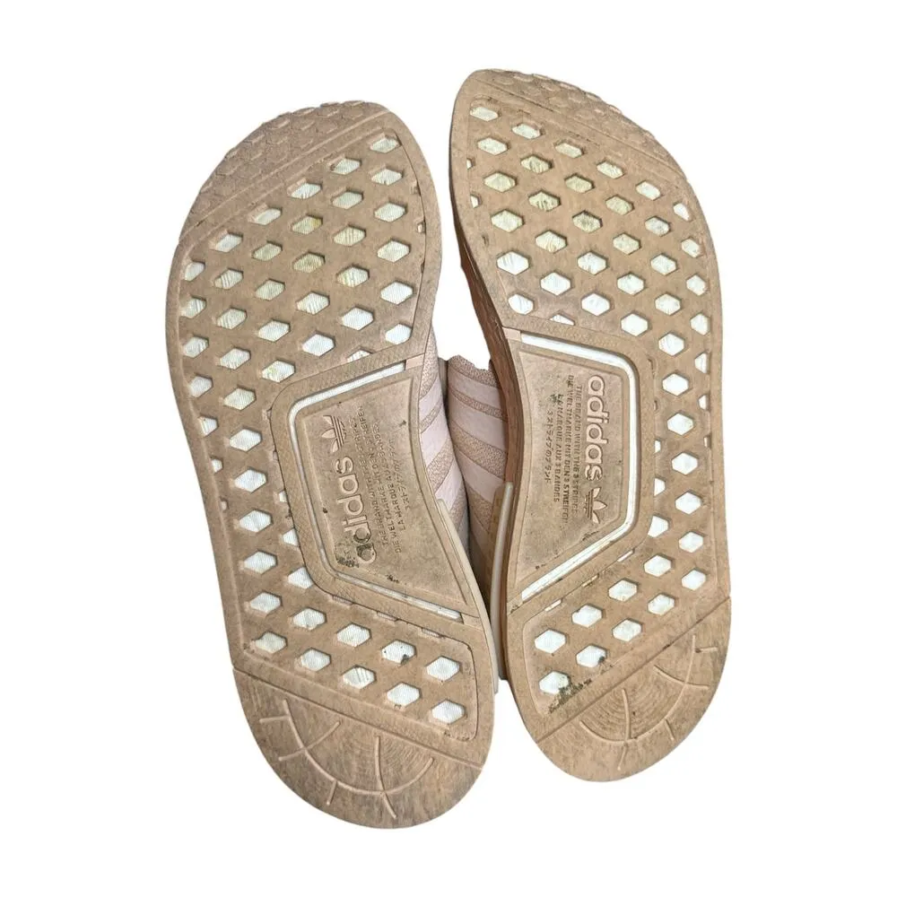 Adidas Women’s Peach Light Pink Lace Up NMD R1 Athletic Workout Shoes Size 9 - Image 5