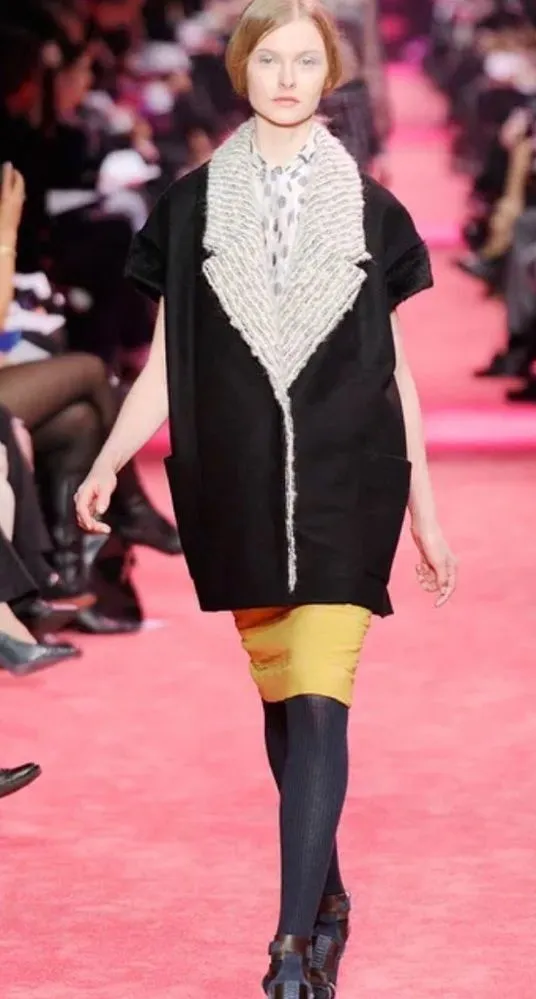 Jason Wu 2010 Layered Lapel Cocoon Coat Cap Sleeve - Image 2