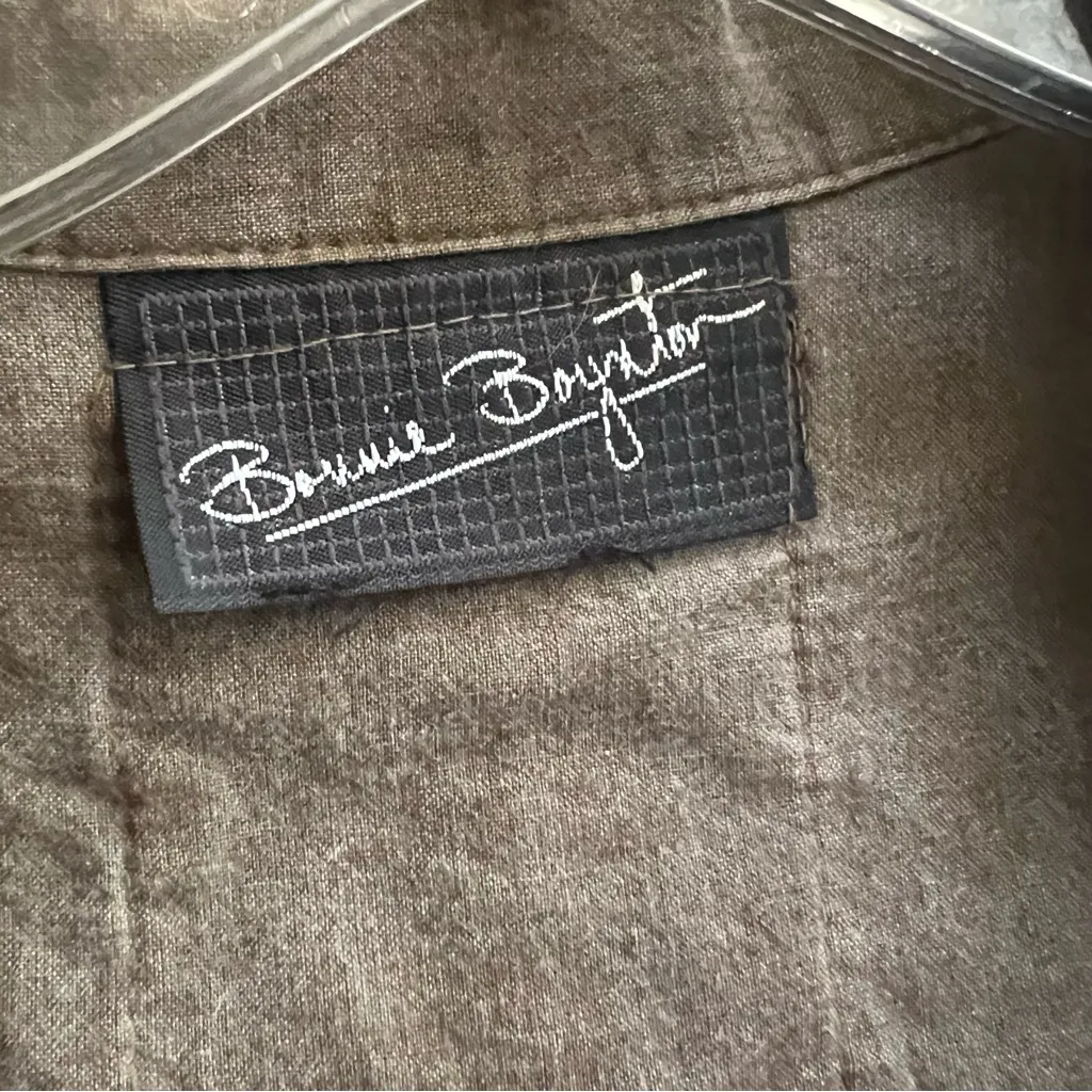 Bonnie Boynton 90’s Fall Scarecrow Graphic Button front Jacket. Size XL - Image 6