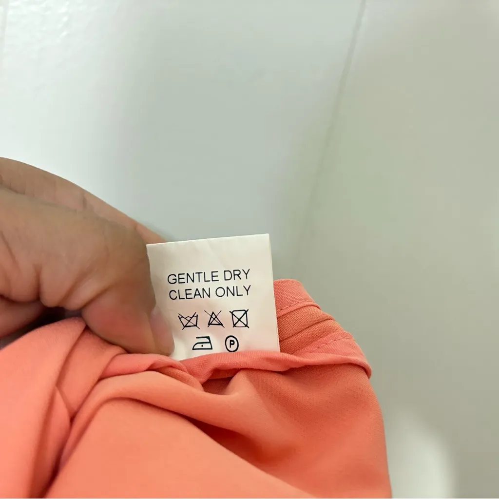 House of CB Calle Peach Wide Leg Trousers Stylish ,Business Casual  Size 10 - Image 11