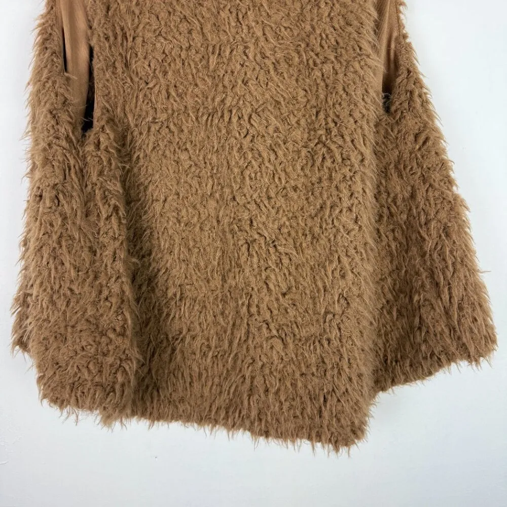 NWT  Faux Fur Fluffy Vest Open Front Sleeveless Size Small S NEW - Image 11