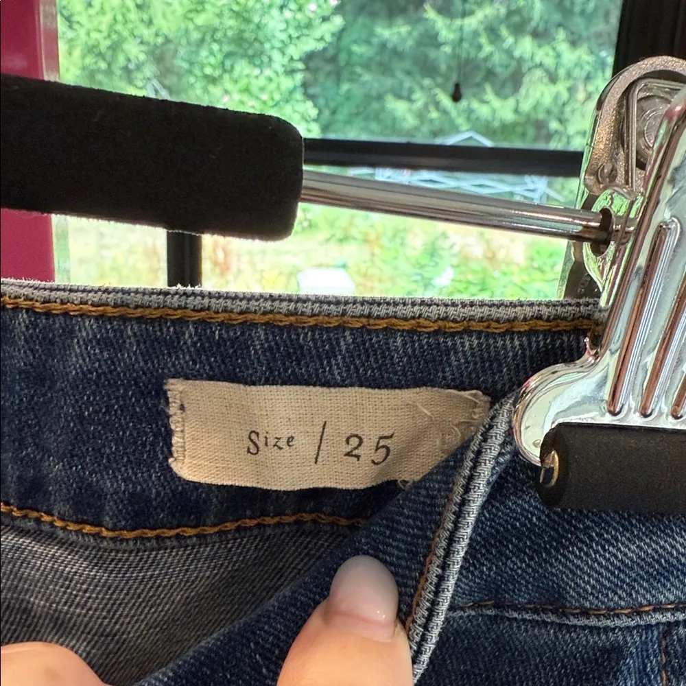 Pilcro Blue Denim Jeans with Contrast Stitching size 25 Anthropologie - Image 6