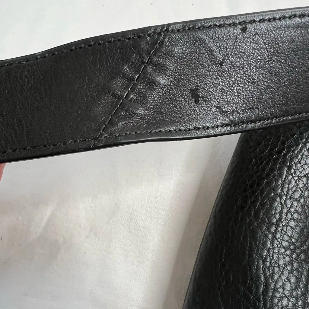 Margot Black Leather Crossbody Bag - Image 10