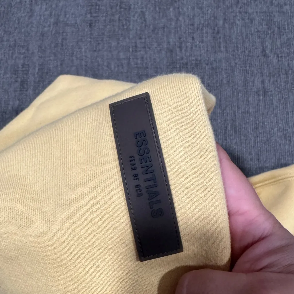Fear of God Essentials Women's Soft Yellow Hoodie - Image 13