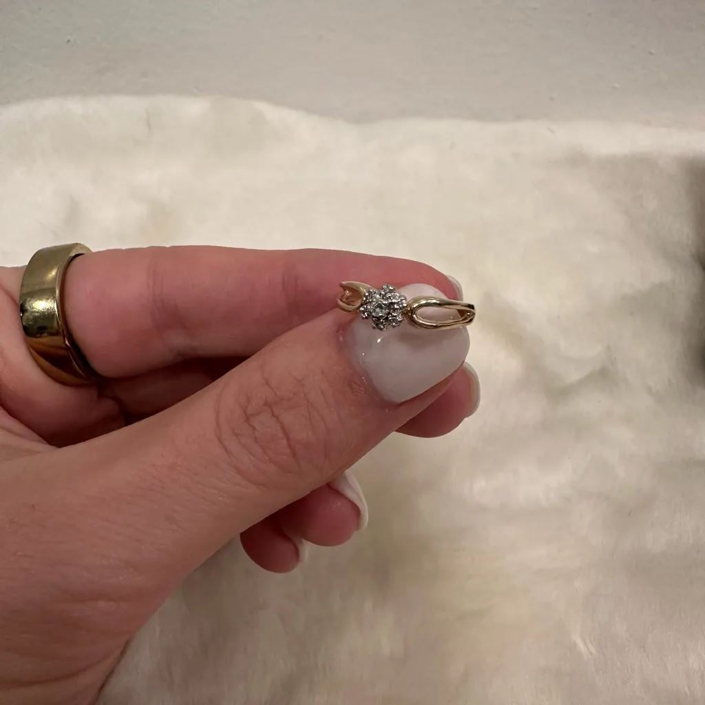 Engagement promise 14k Gold Diamond Ring 1/3 ct natural mined Diamonds size 5 - Image 7