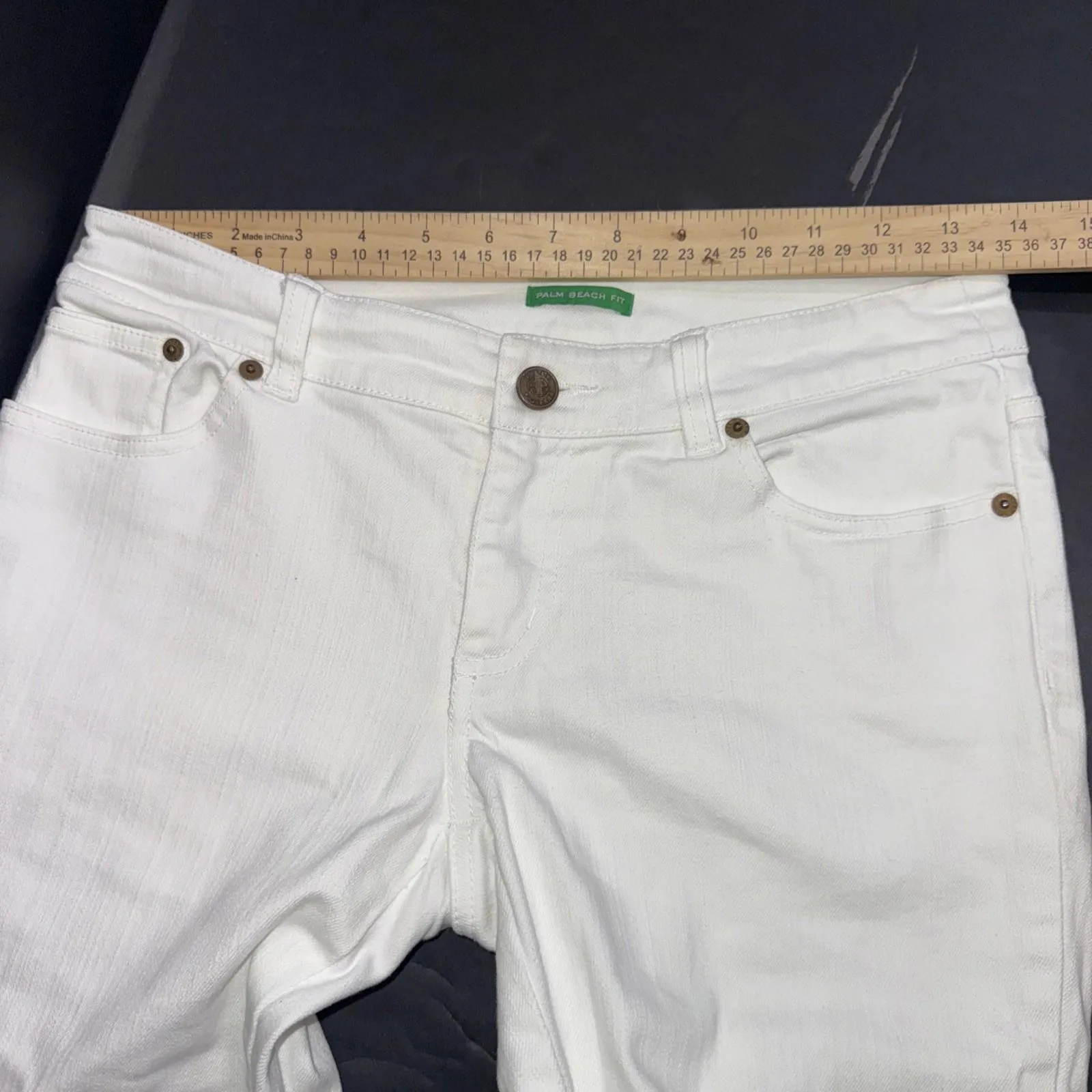 Lilly Pulitzer Palm Beach Fit Minimalist White Capri Pants Preppy Resort Wear 0 - Image 4