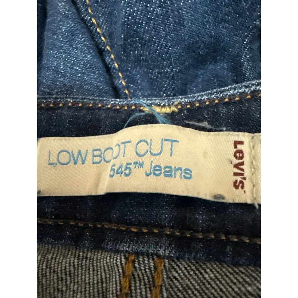 Levi's 545 Low Rise Bootcut Women's Blue Medium Wash Flared Denim Jeans Size 4 - Image 4