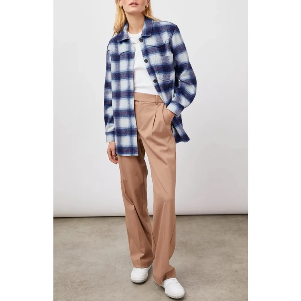 Rails Tripp Shirt Jacket XL Flannel Plaid Blue Western Shacket Cozy Country Warm - Image 3