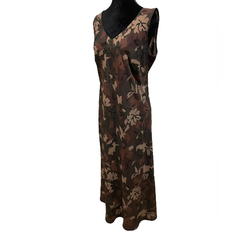 Venezia Vintage Woodland Grunge Whimsygoth Psychedelic Artsy Floral Maxi Dress Size 14 - Image 3