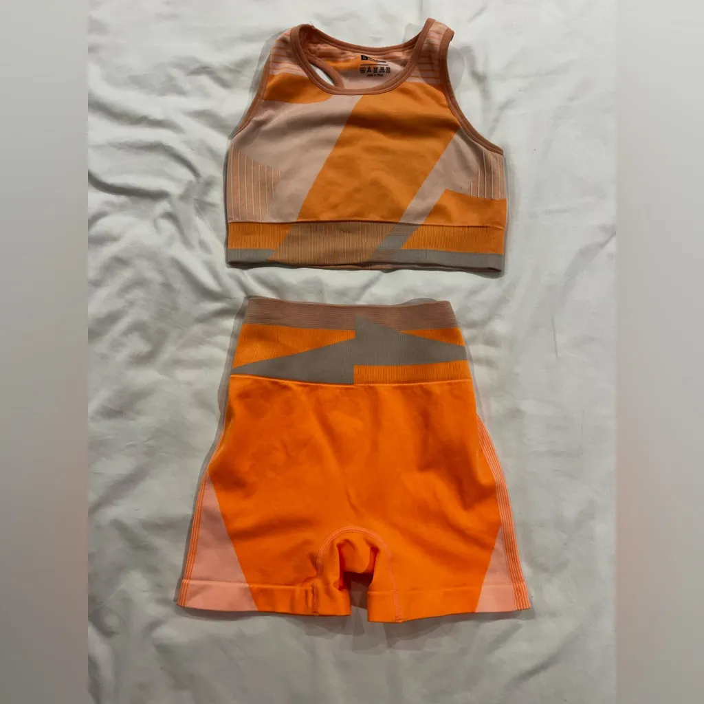 Orange and Beige Athletic Set Size XS - Image 2