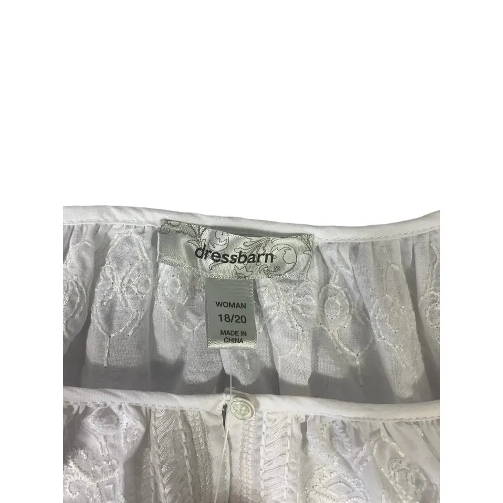 Dressbarn Women's White Lace Blouse - Image 3