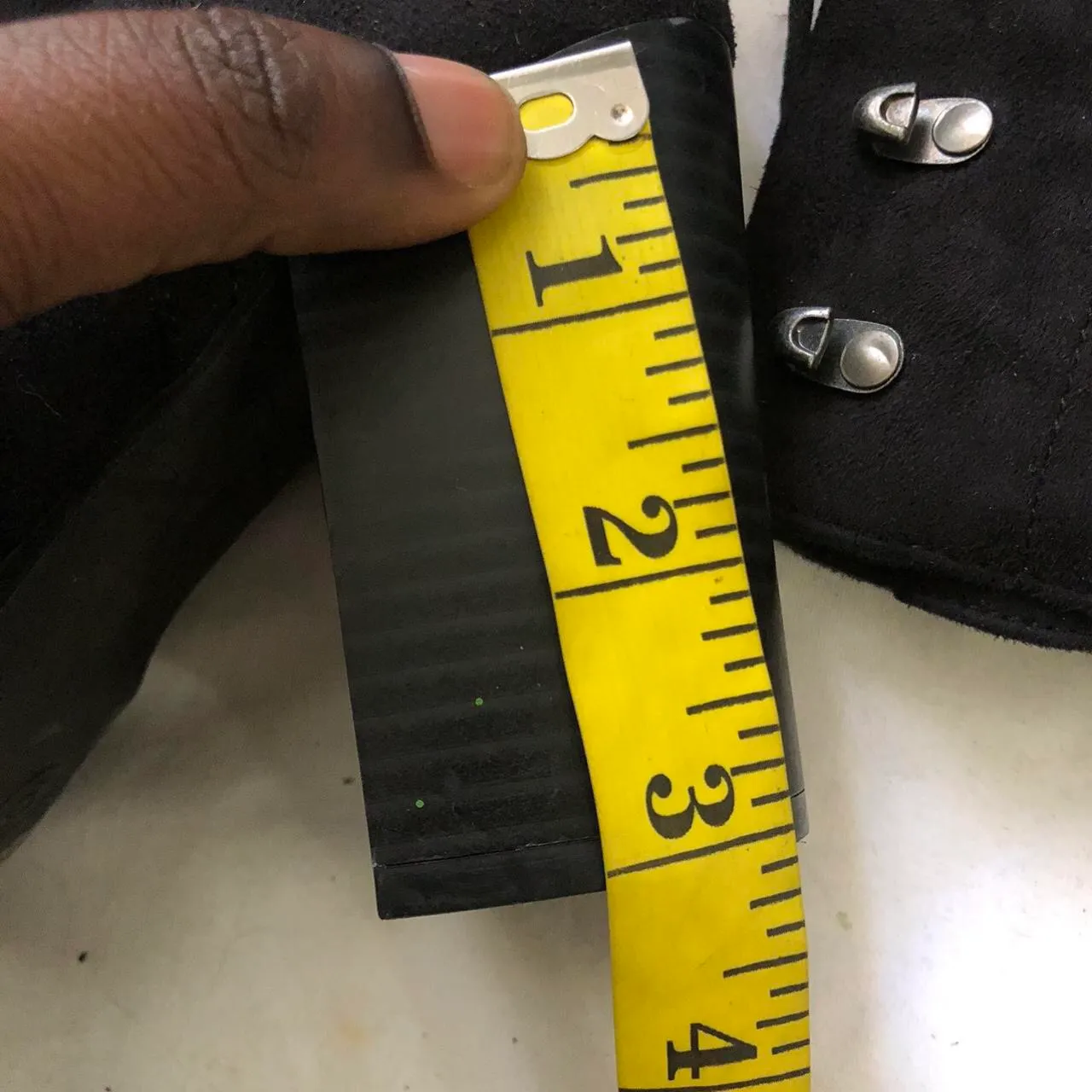 Black fabric suede lace up over the knee knee high boots 3”’block heels Size 6 - Image 5