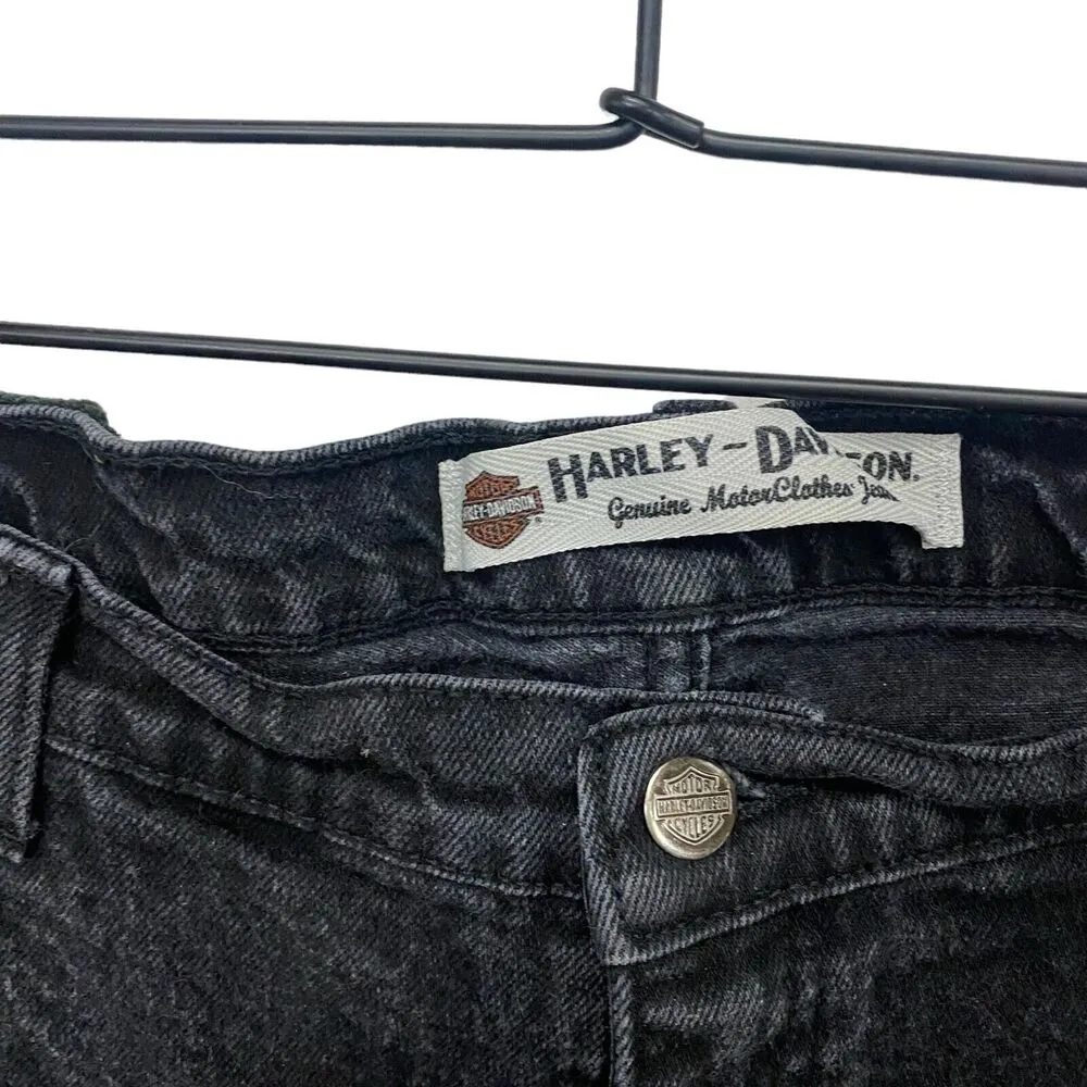 Harley Davidson 18 L Women's Dark Grey Jeans Denim straight leg 36W - Image 3
