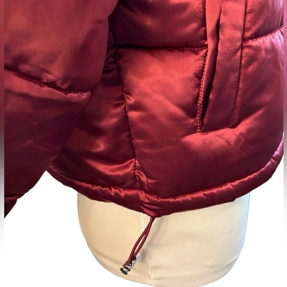 NWT 7 For All Mankind Metallic Crop Puffer Jacket - Image 2