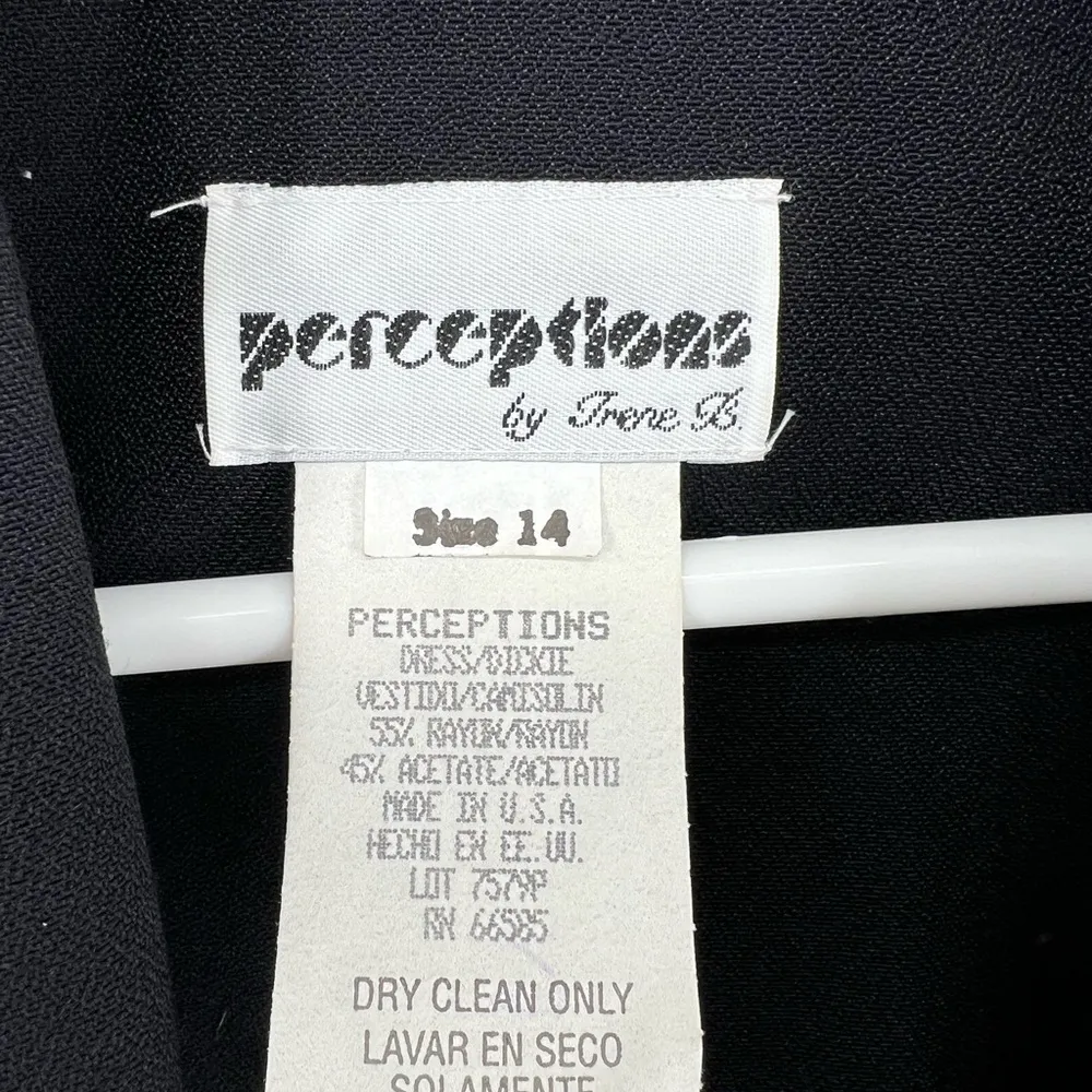 Perceptions vintage blazer dress 14 neutral business cosplay lapels 80s retro - Image 5