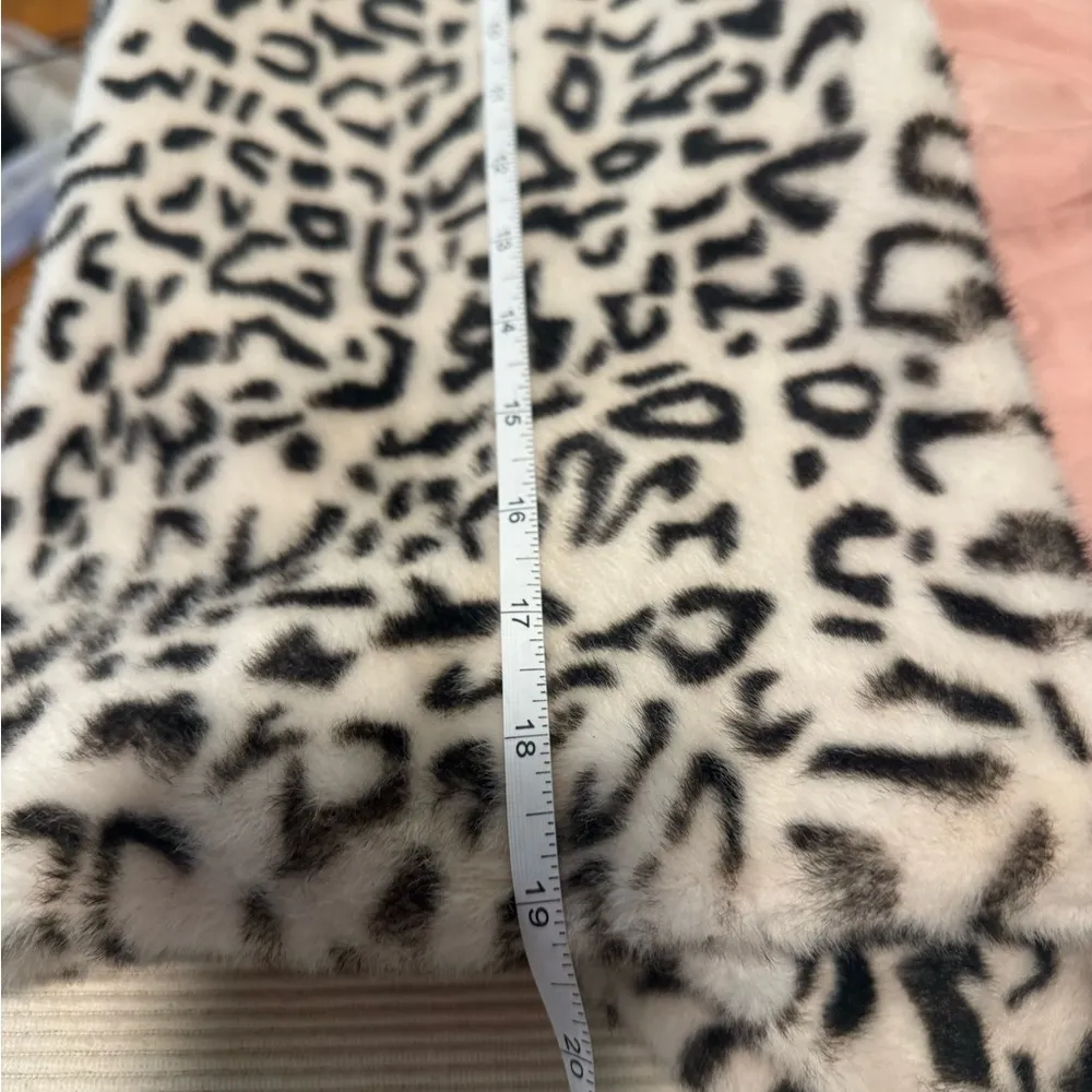 Wild Honey Black and Cream Teddy Jacket Plush Faux Fur - Image 4