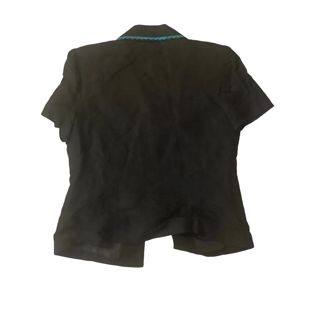 Plaza South Linen Blend Skirt Set Black Size 8 - Image 5