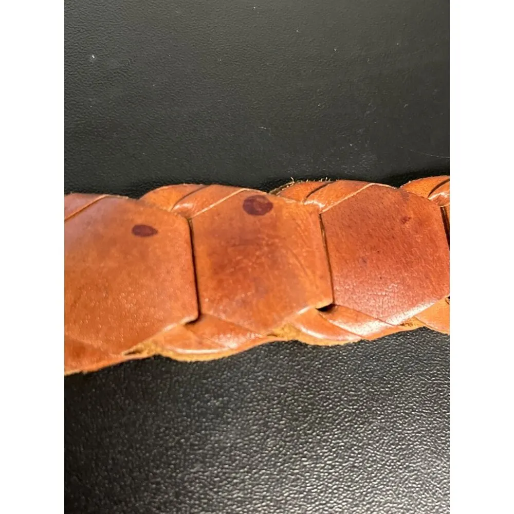 Vintage Women's Brown Genuine Leather Belt Size XL SKU 6289 - Image 8