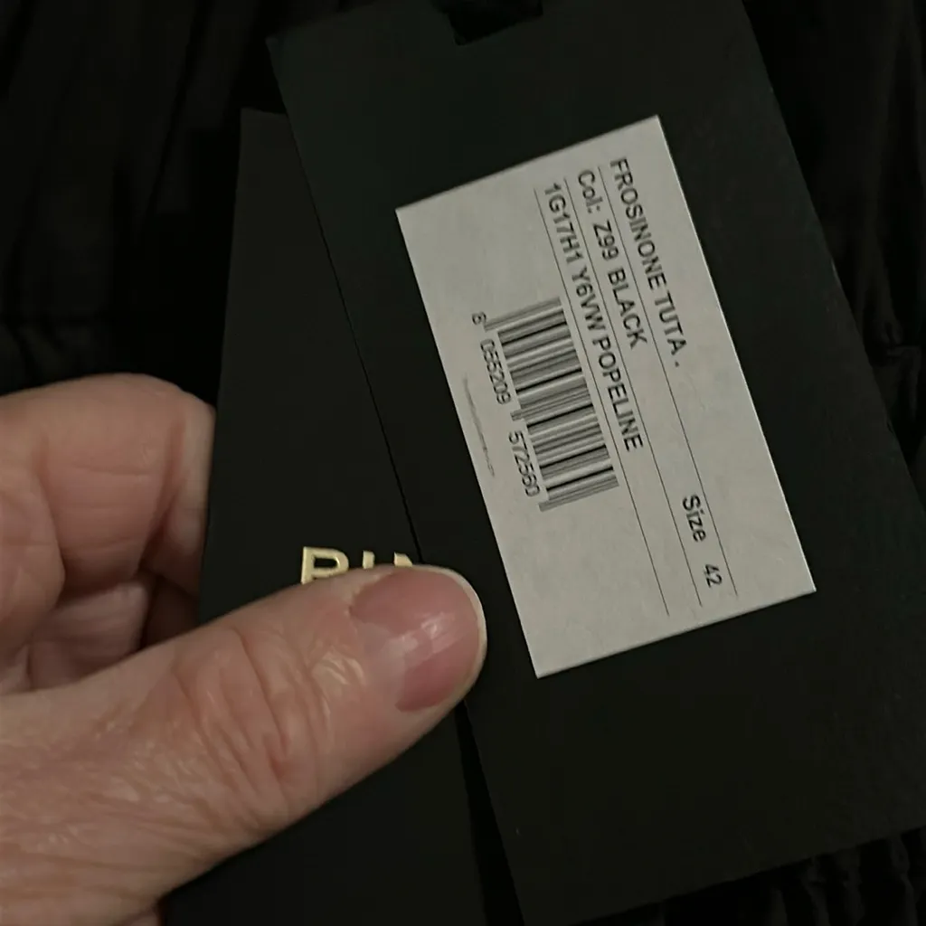 Pinko Black Jumpsuit with Square Neckline and Wide - Image 9