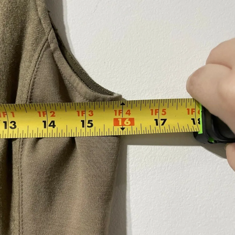 Hale Bob Tan Crocodile Embossed Fitted Faux Suede Knee Length Dress Size Small - Image 11