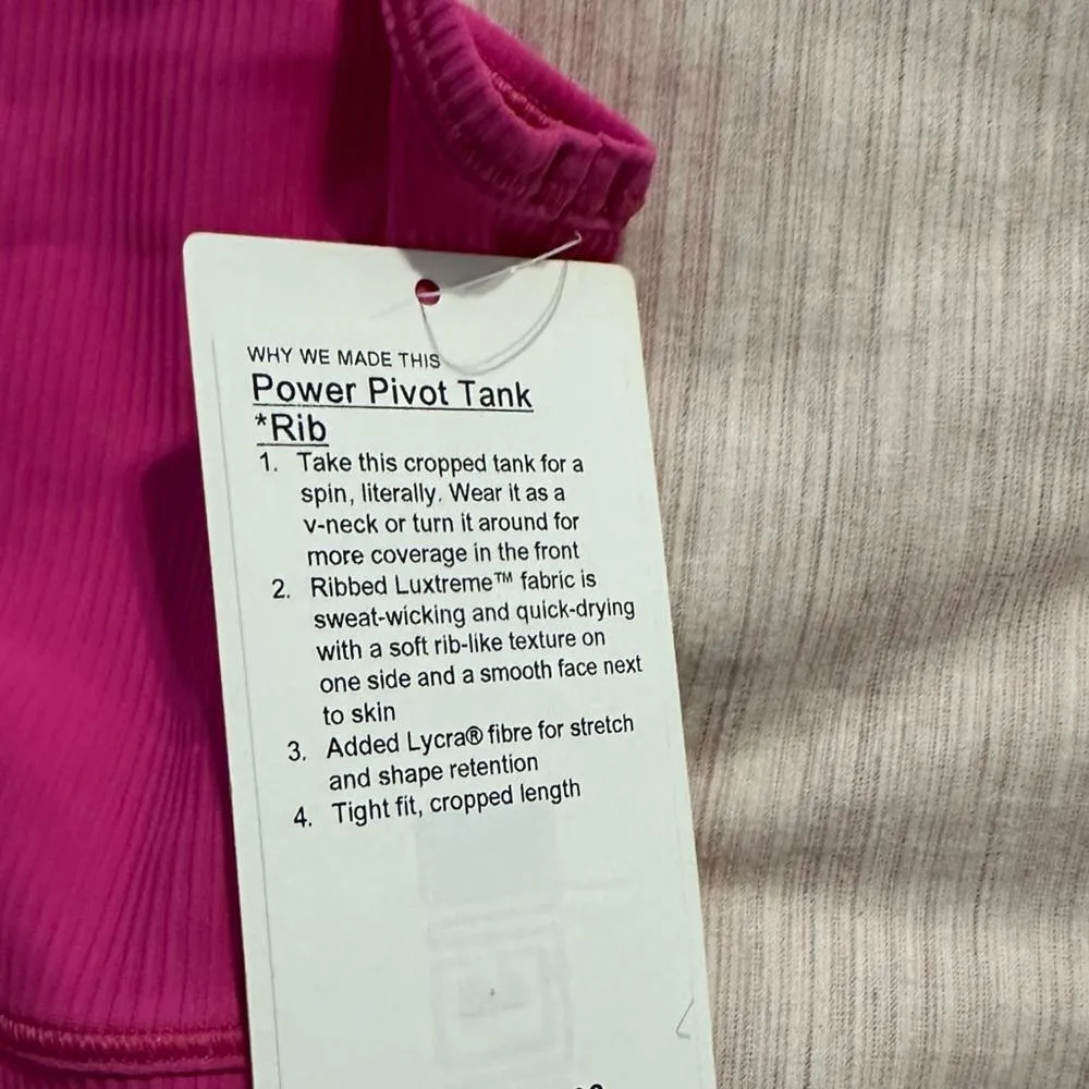 lululemon Athletica Power Pivot Tank - Image 2