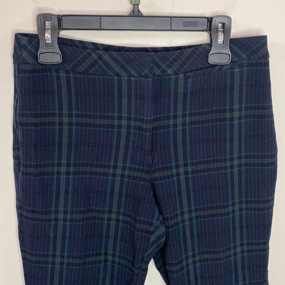 J Jill premium bi-stretch tartan plaid stretch slim pants size 10p - Image 3