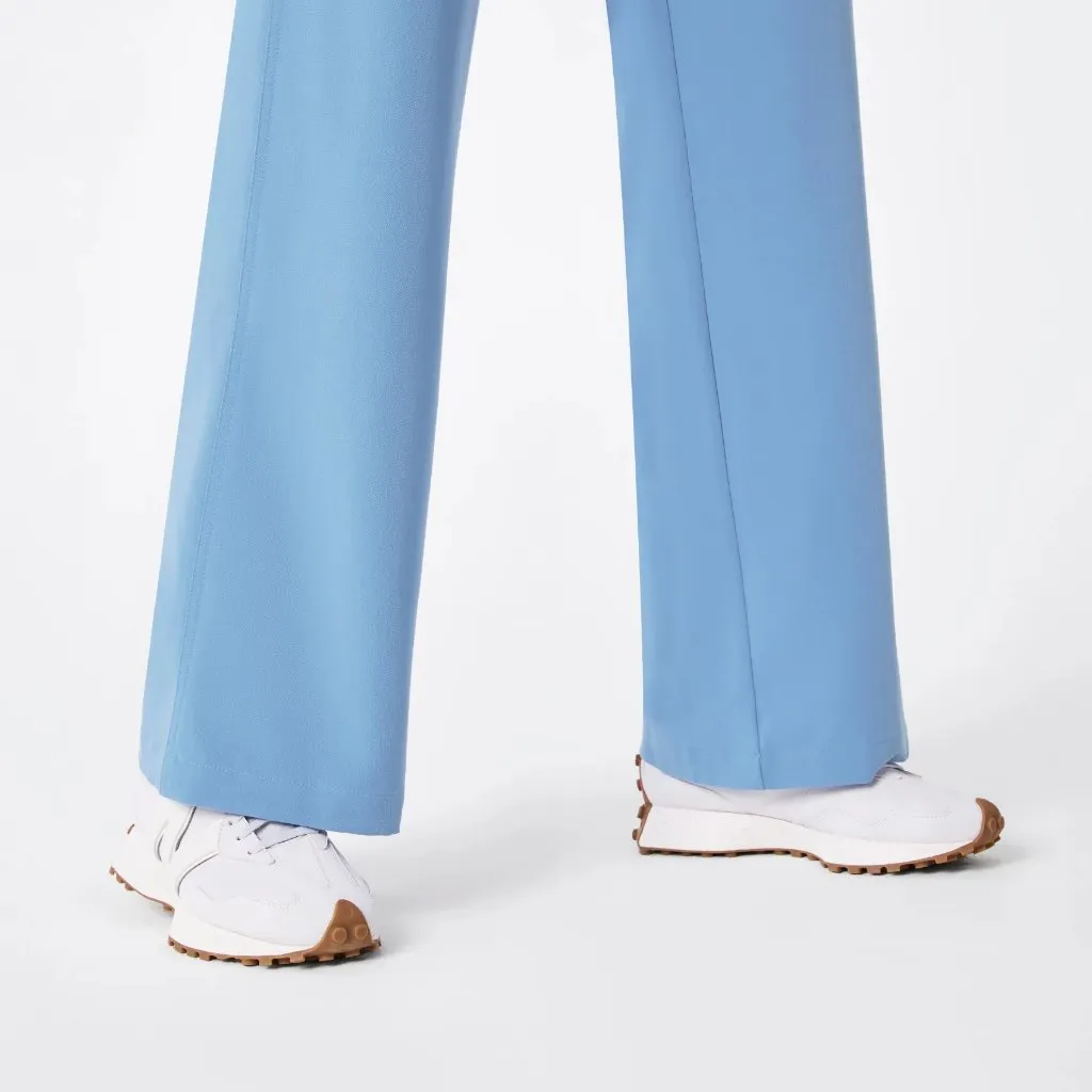 Figs Rafaela Cargo Wide Leg ScrubJumpsuit in Ceil Blue, Size Medium - Image 6