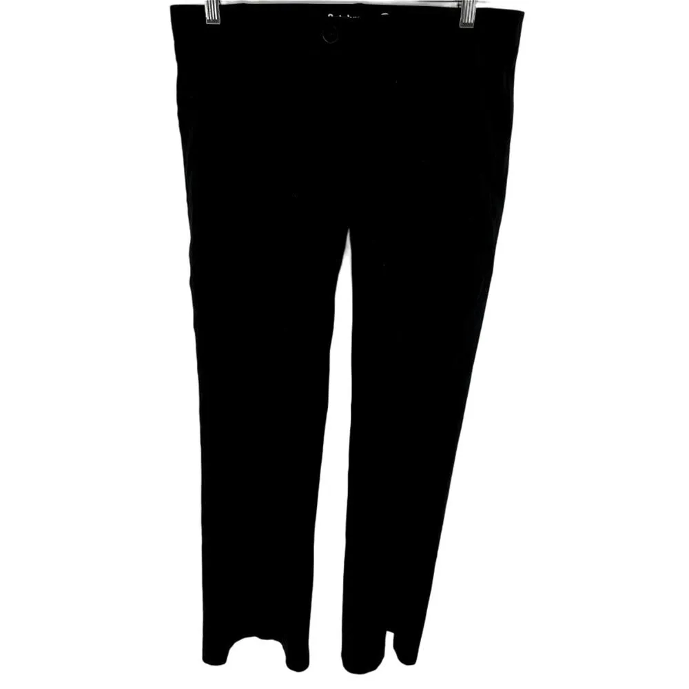 Betabrand Classic Dress Yoga Bootcut Pants Flared Faux Pocket Mid Rise Black LP - Image 2