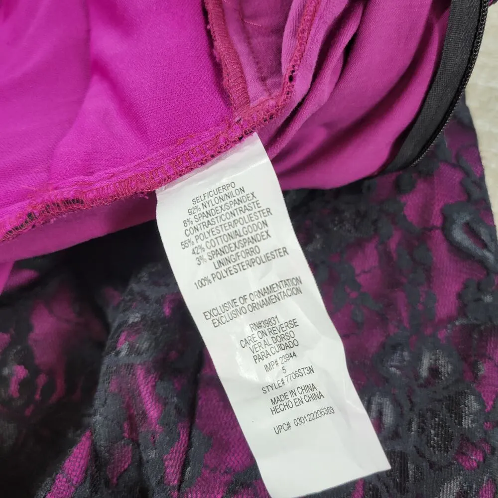 Sequin Hearts Lace Mini Prom Dress Womens 5 Purple Sash Strapless Cocktail Party - Image 15