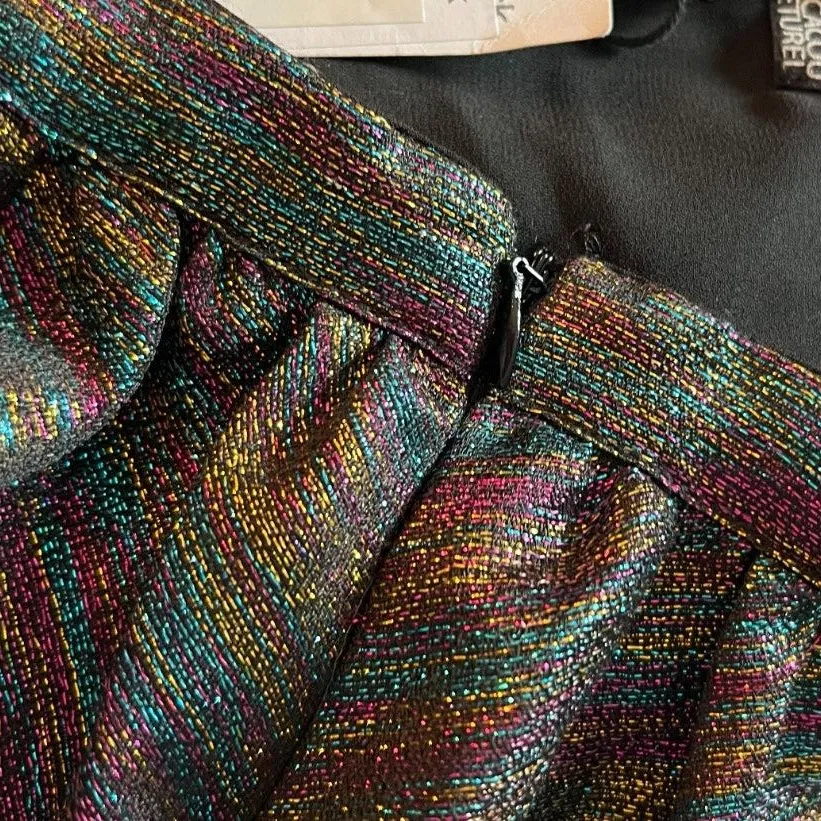 LUCCA COUTURE Womens Fancy Skirt Size M MultiColor Side Zip Sparkly Party NWT - Image 3