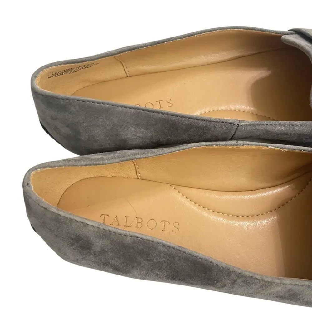 TALBOTS | FRANCESCA SUEDE DRIVING FLATS | Kendall Grey Size 7.5 - Image 8