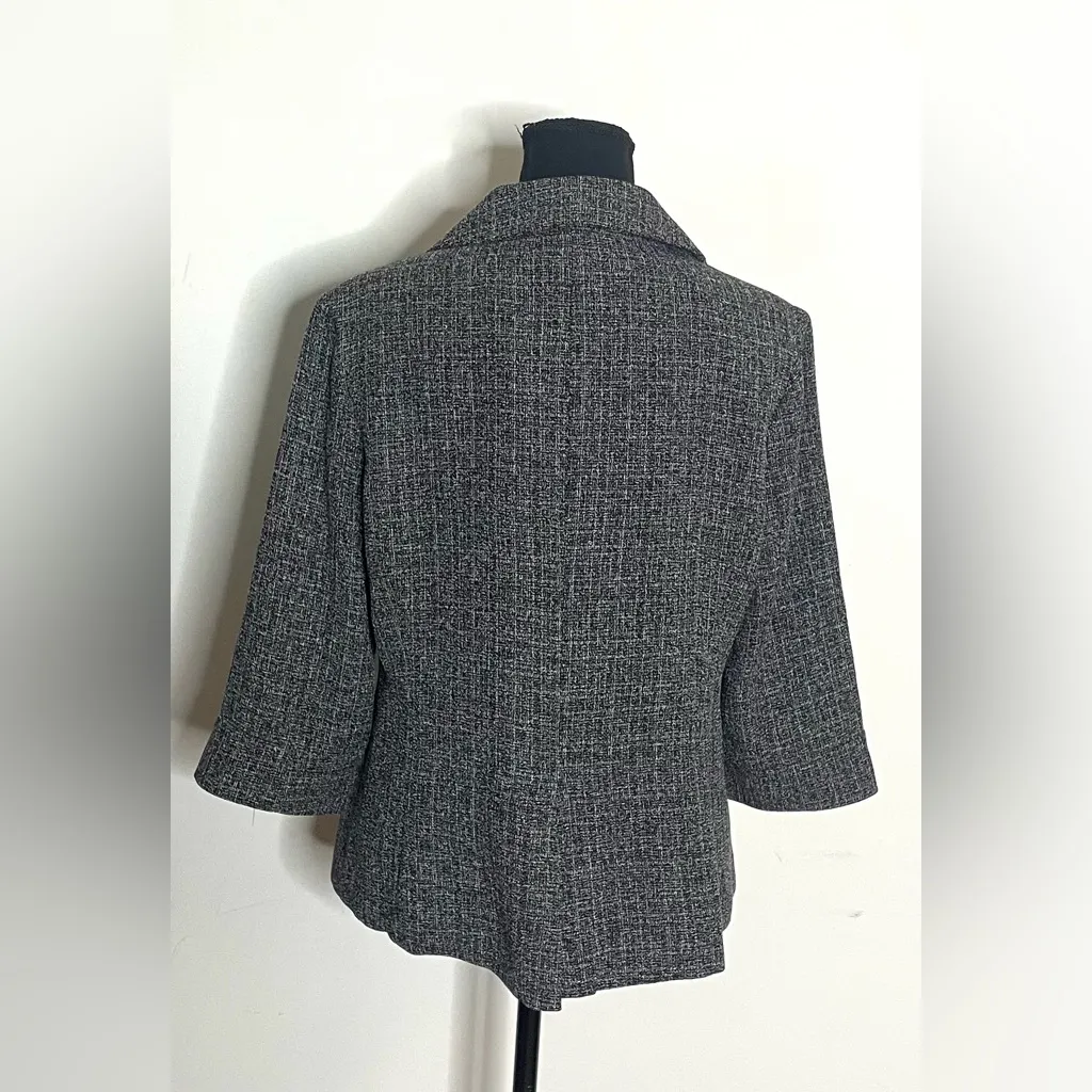 Cato- Black and White Tweed Blazer Size 12 - Image 3