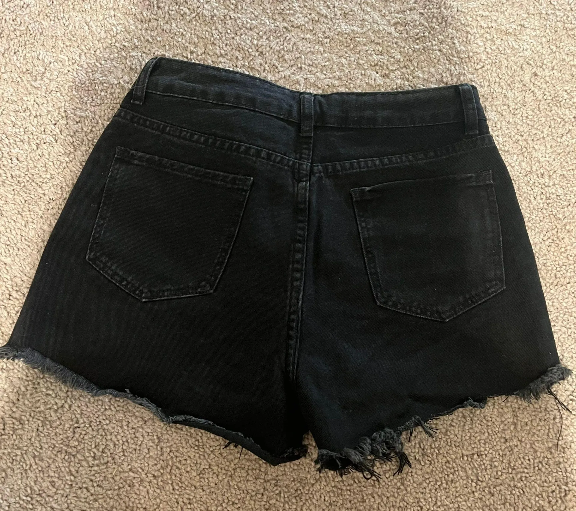 Black High Waisted Shorts Size M - Image 2