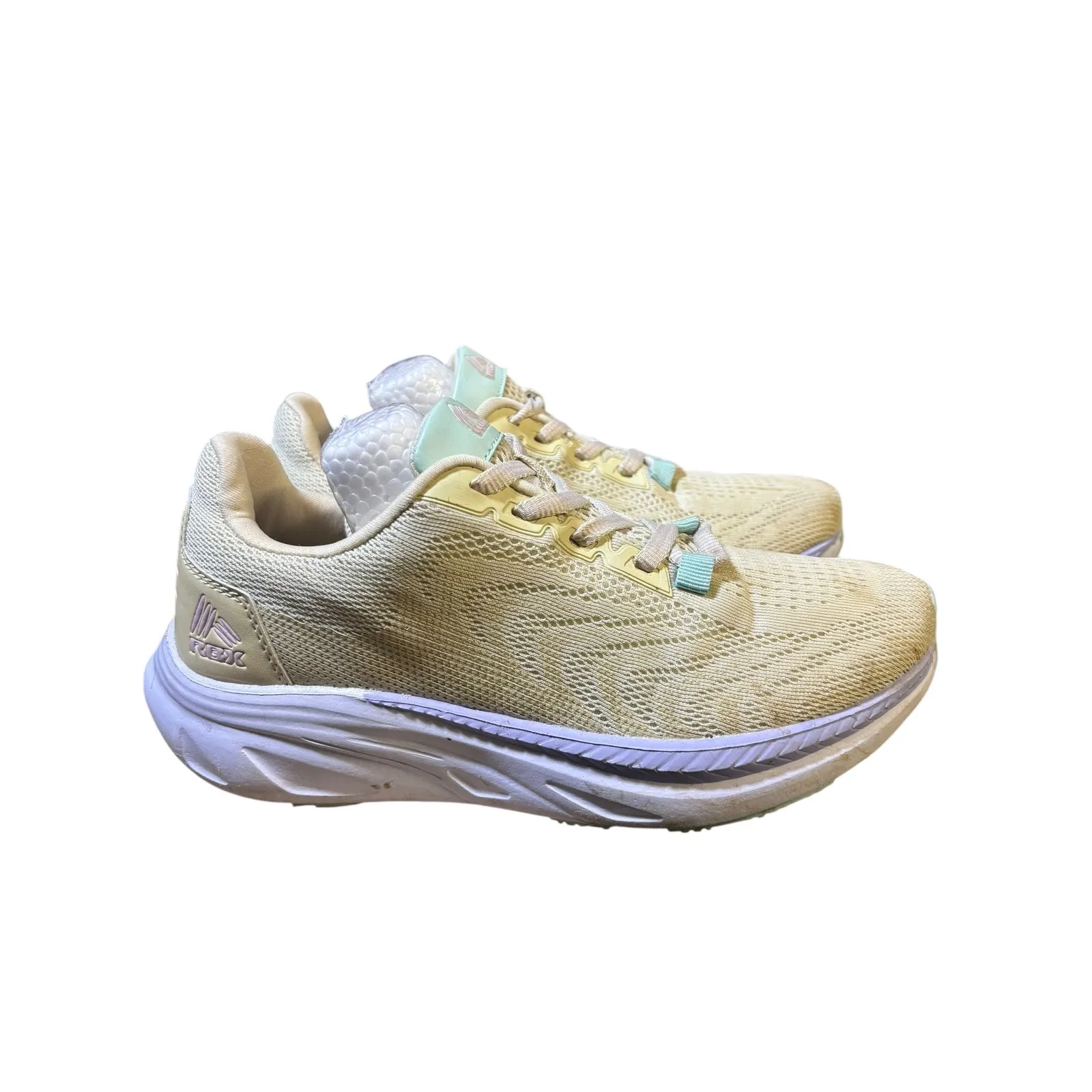 Rbx Womens Running Shoes Sneakers Light Yellow Lace Up Athletic Gym Workout Sz 9 - Image 2