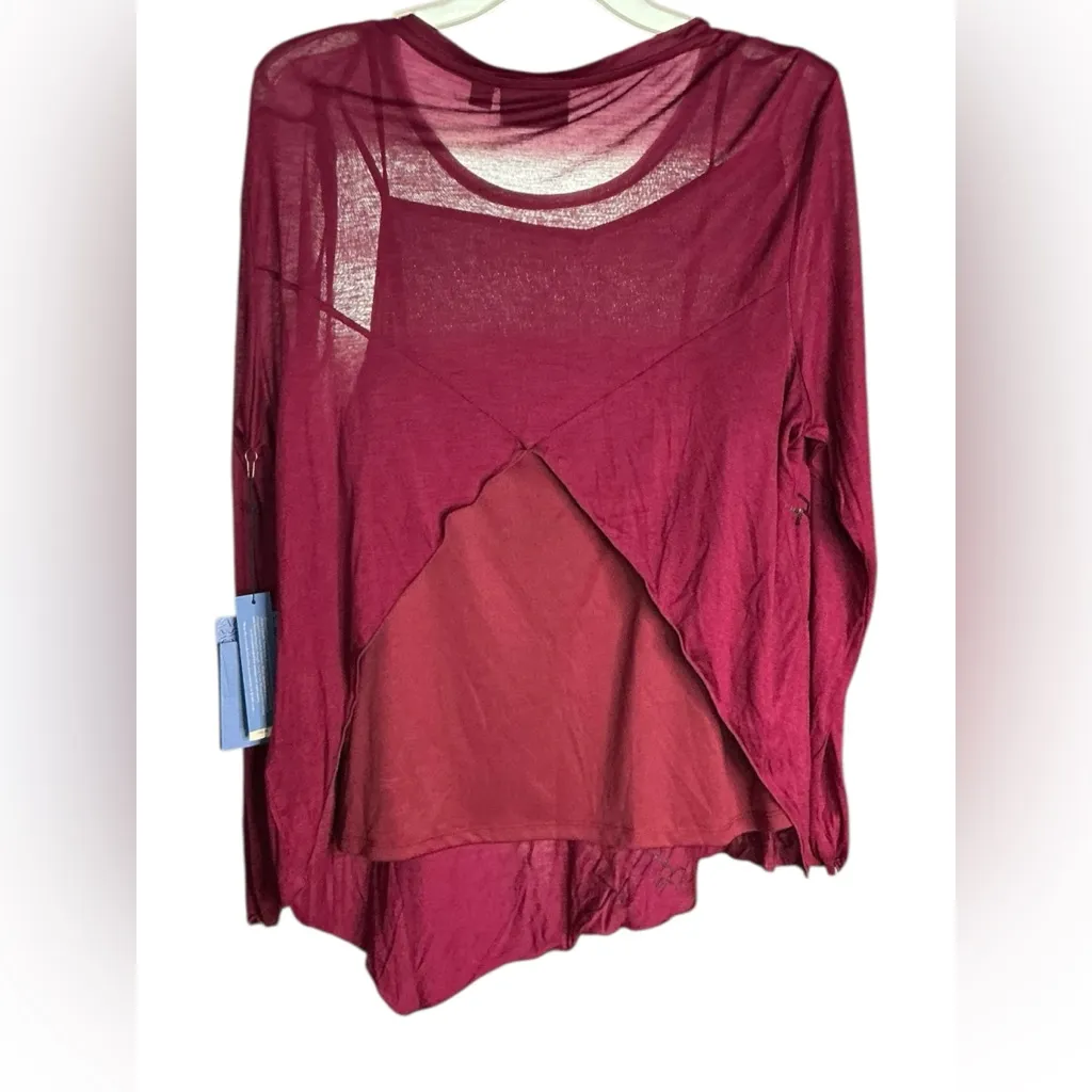 Vera Wang Simply Vera  Wine Long Sleeve Top - Image 3