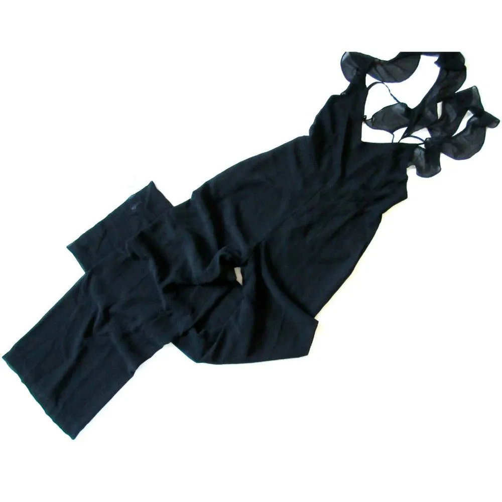 NWT Yumi Kim Boulevard Jumper in Black Cross-back Ruffle Strap Jumpsuit XS $218 - Image 4