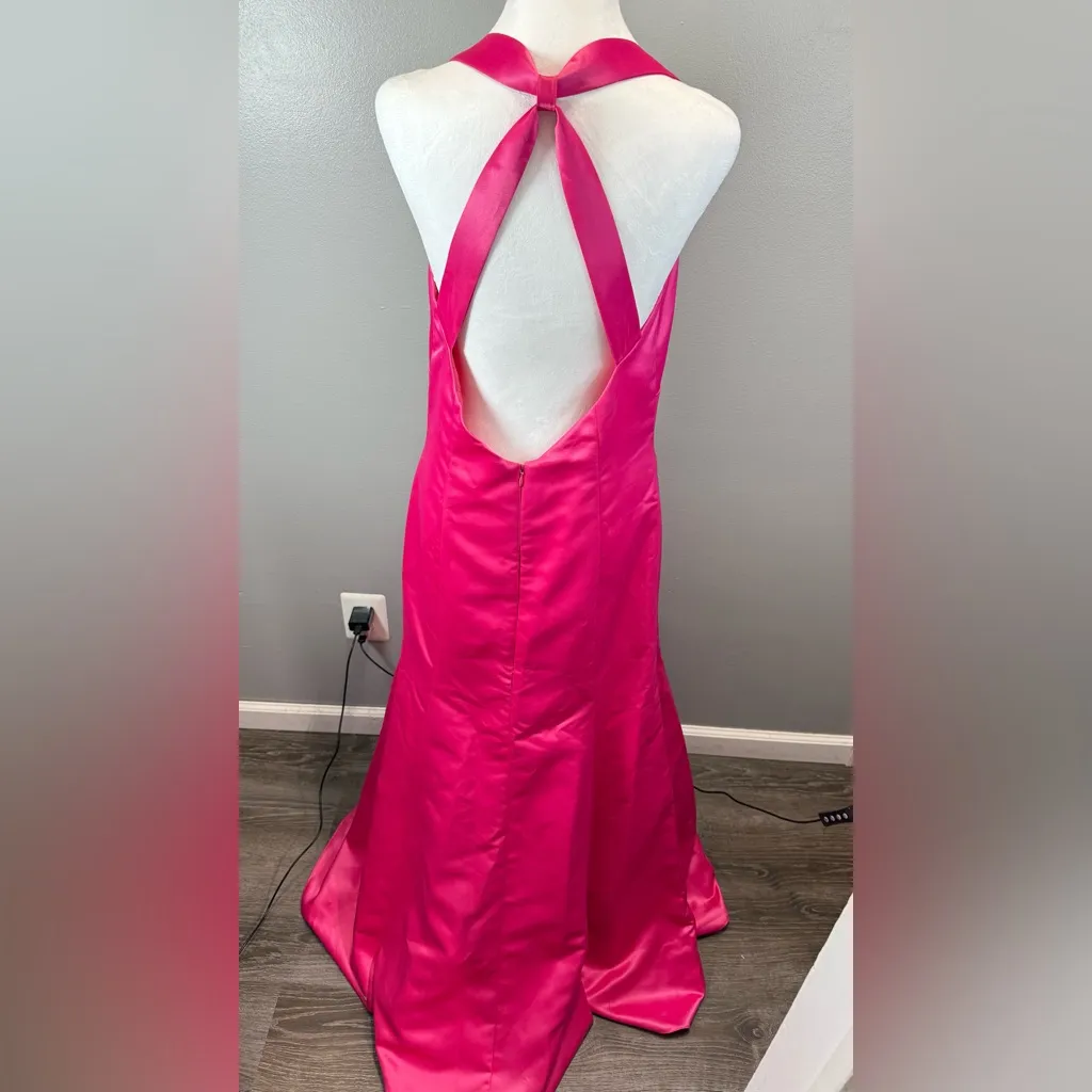Jessica McClintock Vintage Gunne Sax Hot Pink Formal Maxi Dress‎ Size 11/12 - Image 2
