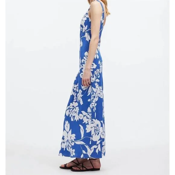 NWT‎ Madewell Women's Blue Floral Tank Midi Dress Size 14 Spring Summer - Image 2