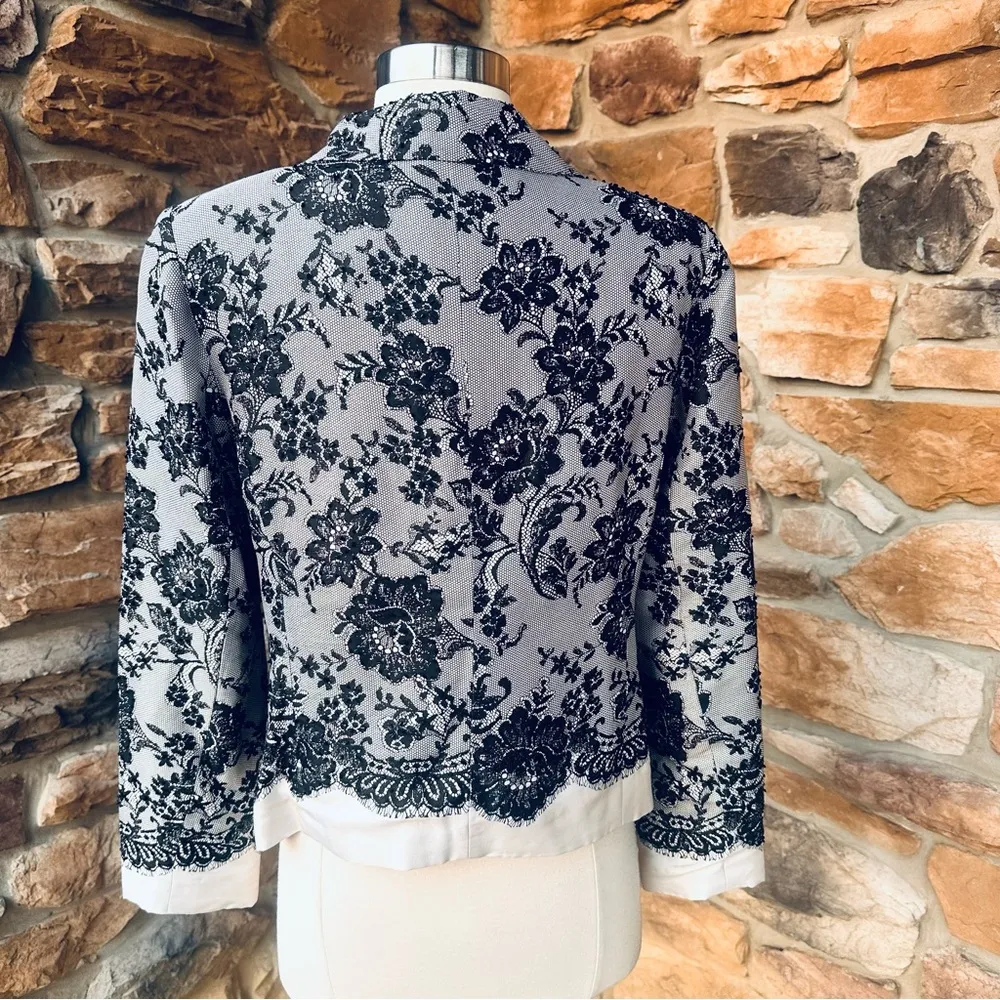 VICTOR COSTA Occasion Jacket button down 100% Silk Black Size XS - Image 7