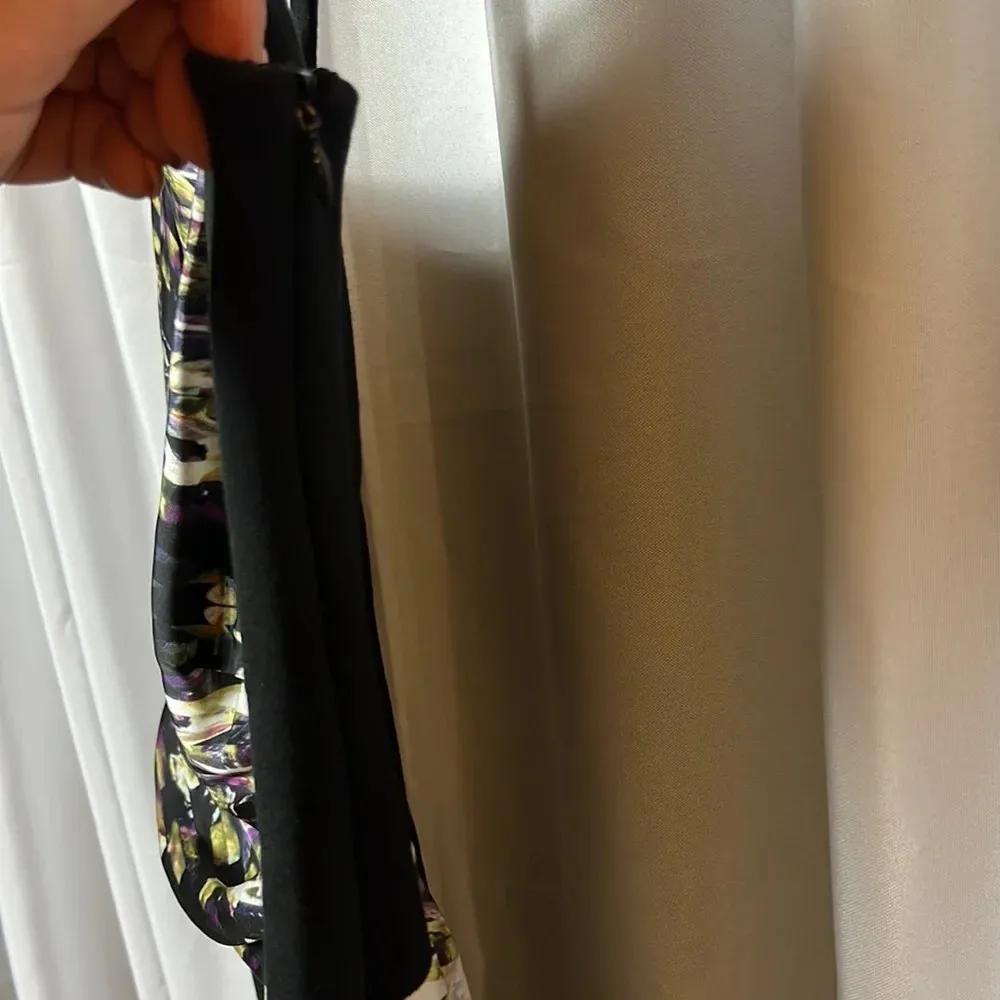 Jessica Simpson Dress Rouched Mini Two-Tone Size M Sleeveless Flattering - Image 4